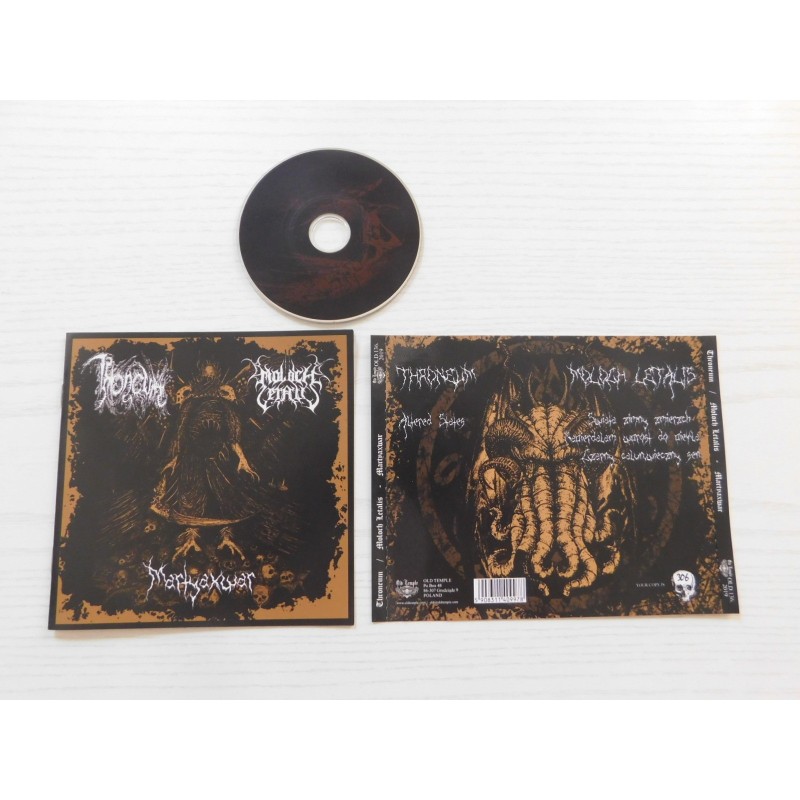 Throneum / Moloch Letalis - Martyaxwar  3 inch CD