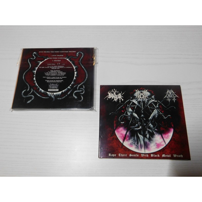 Evil Wrath / The True Endless / Gromm - Rape Their Souls With Black Metal Wrath Split Digi CD